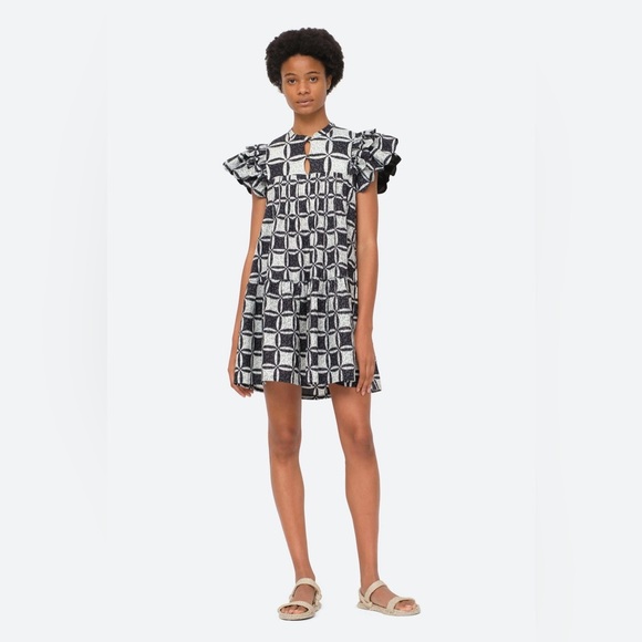 Sea New York Catalina Sleeveless Quilted Yoke Tunic Dress Women’s Medium
